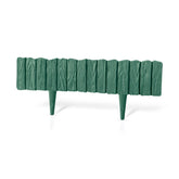Hectarul - Palisada de gradina, model lemn,  58 cm,verde